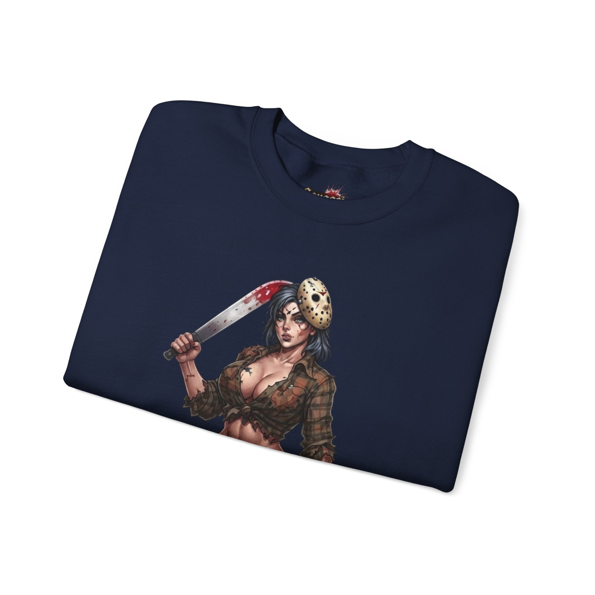 Savge By Nature Crewneck Sweatshirt — Savage Inx Pinup Horror Graphic