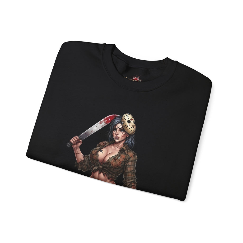 Savge By Nature Crewneck Sweatshirt — Savage Inx Pinup Horror Graphic