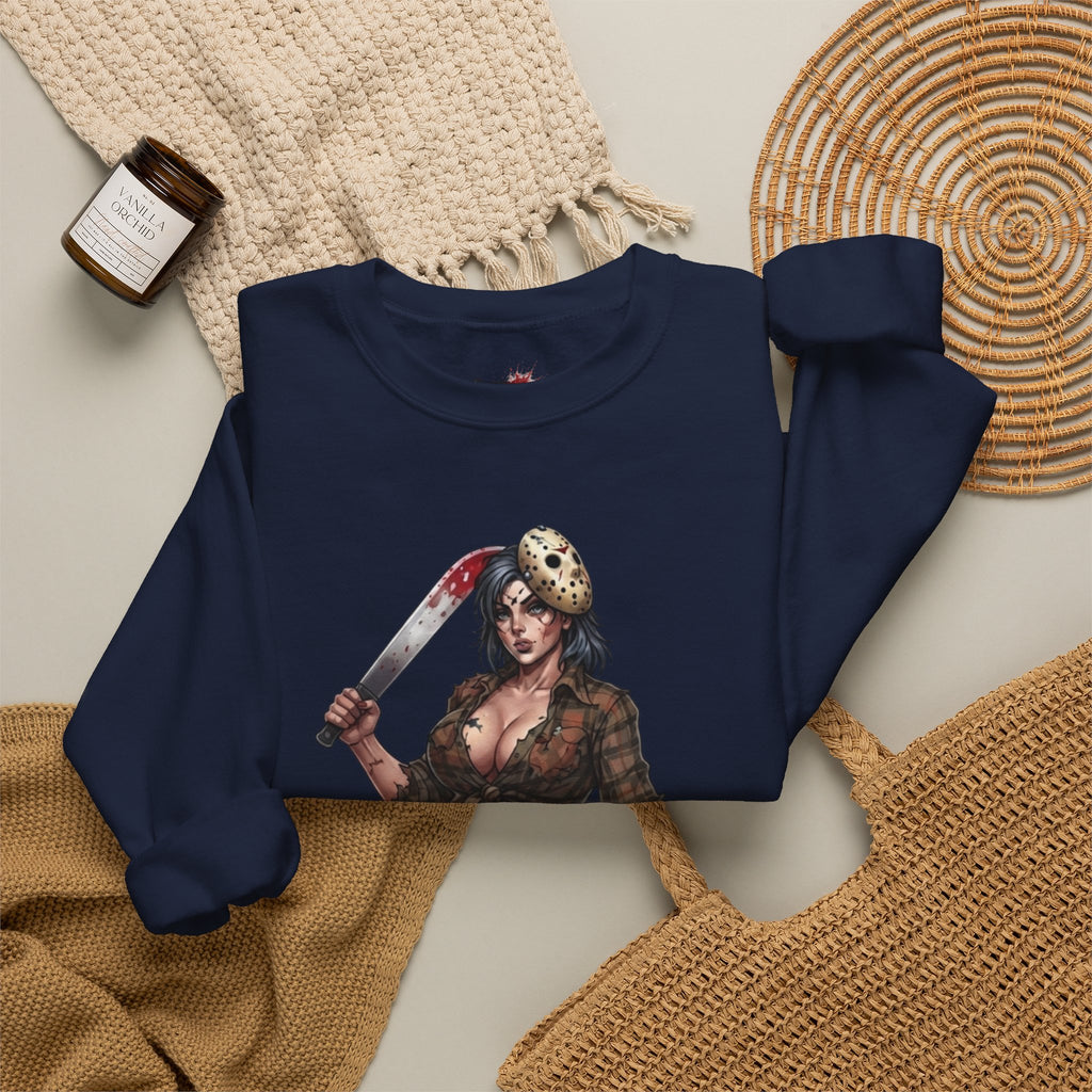 Savge By Nature Crewneck Sweatshirt — Savage Inx Pinup Horror Graphic