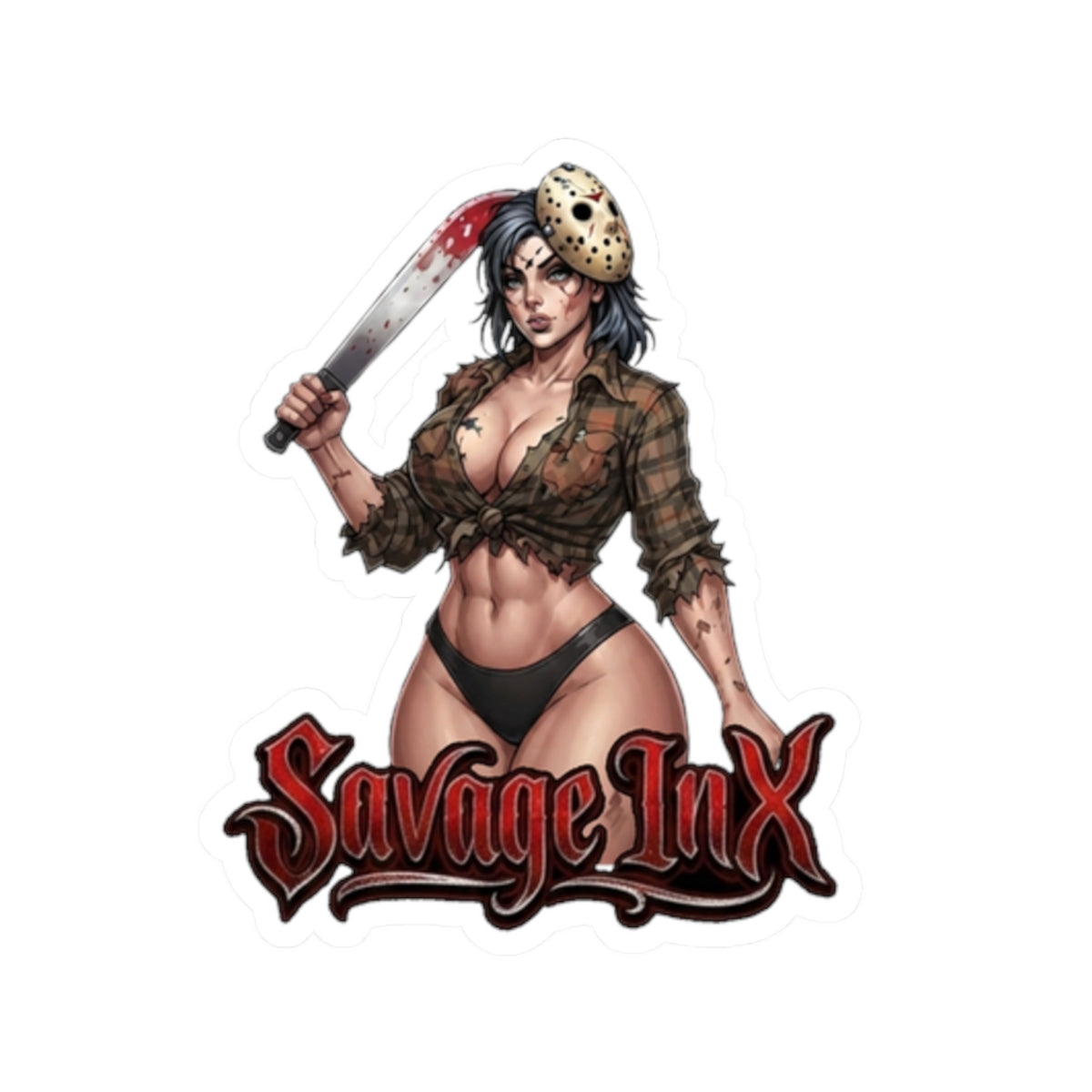 Savage Inx Pin up-Cut Sticker
