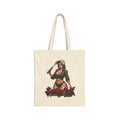 'Savage By Nature' Horror Pin-Up Cotton Canvas Tote