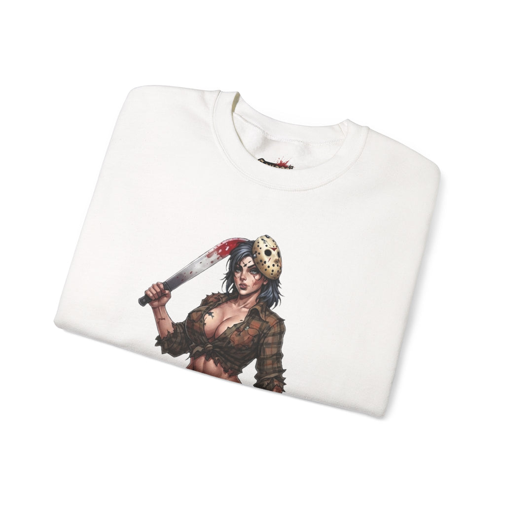 Savge By Nature Crewneck Sweatshirt — Savage Inx Pinup Horror Graphic