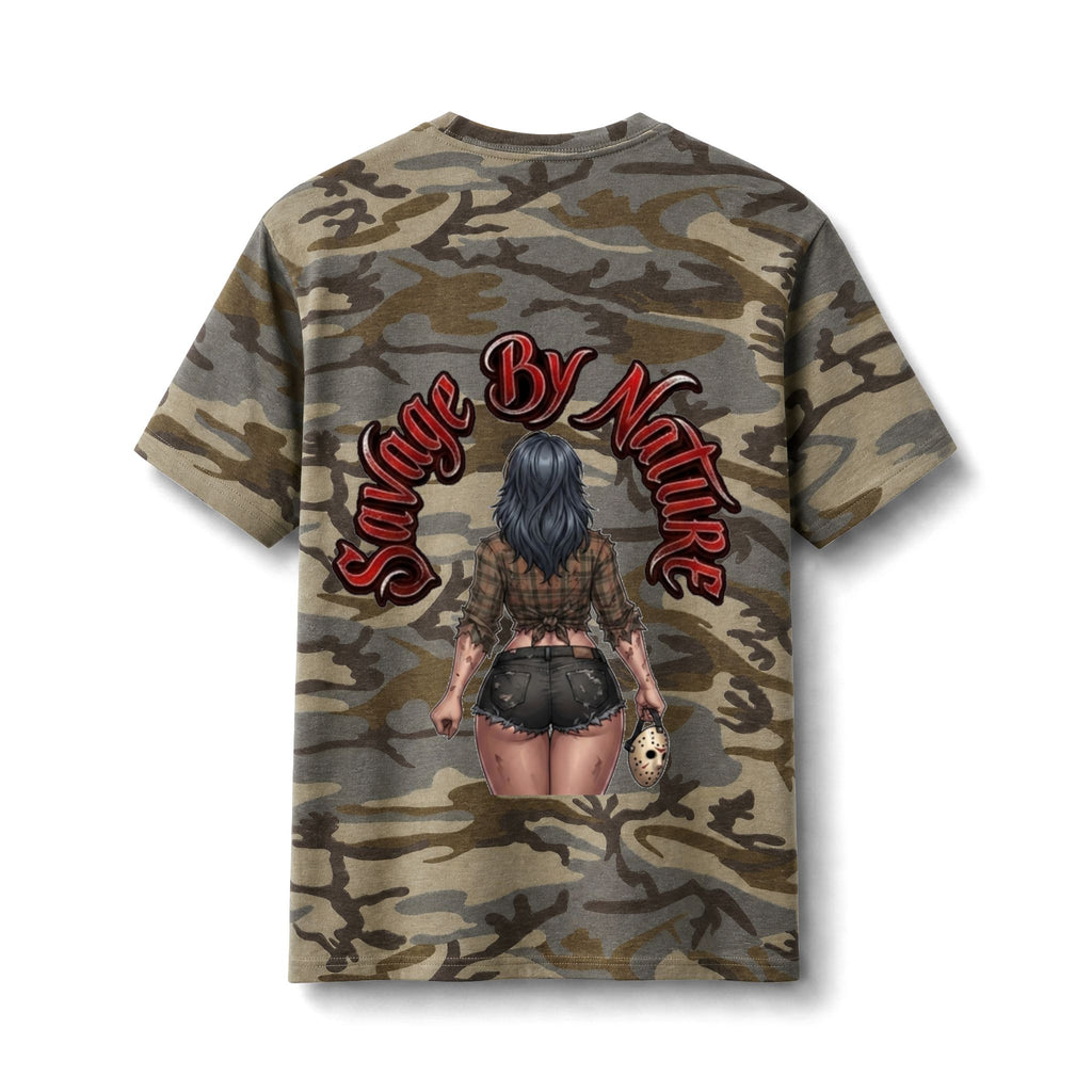 Savage Inx Camo Tee — "Savage By Nature" Graphic T‑Shirt