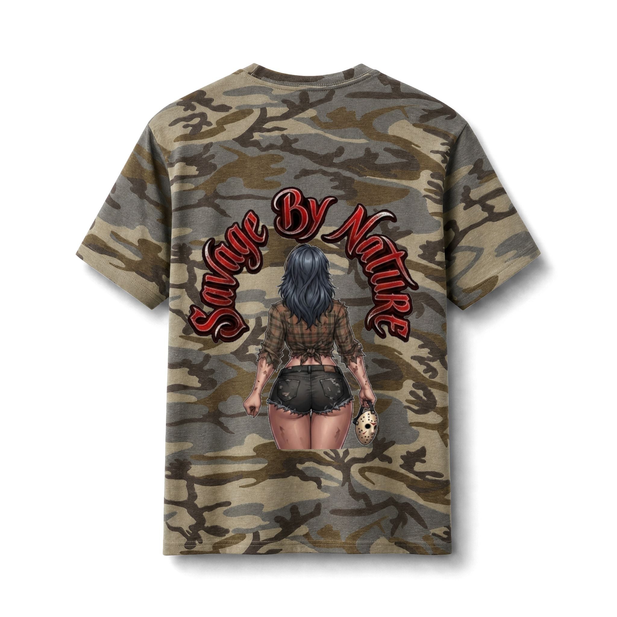 Savage Inx Camo Tee — "Savage By Nature" Graphic T‑Shirt