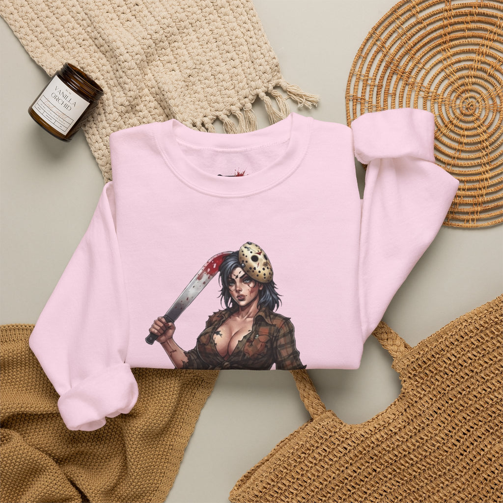 Savge By Nature Crewneck Sweatshirt — Savage Inx Pinup Horror Graphic