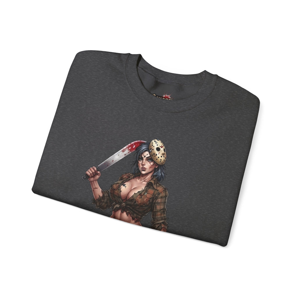 Savge By Nature Crewneck Sweatshirt — Savage Inx Pinup Horror Graphic