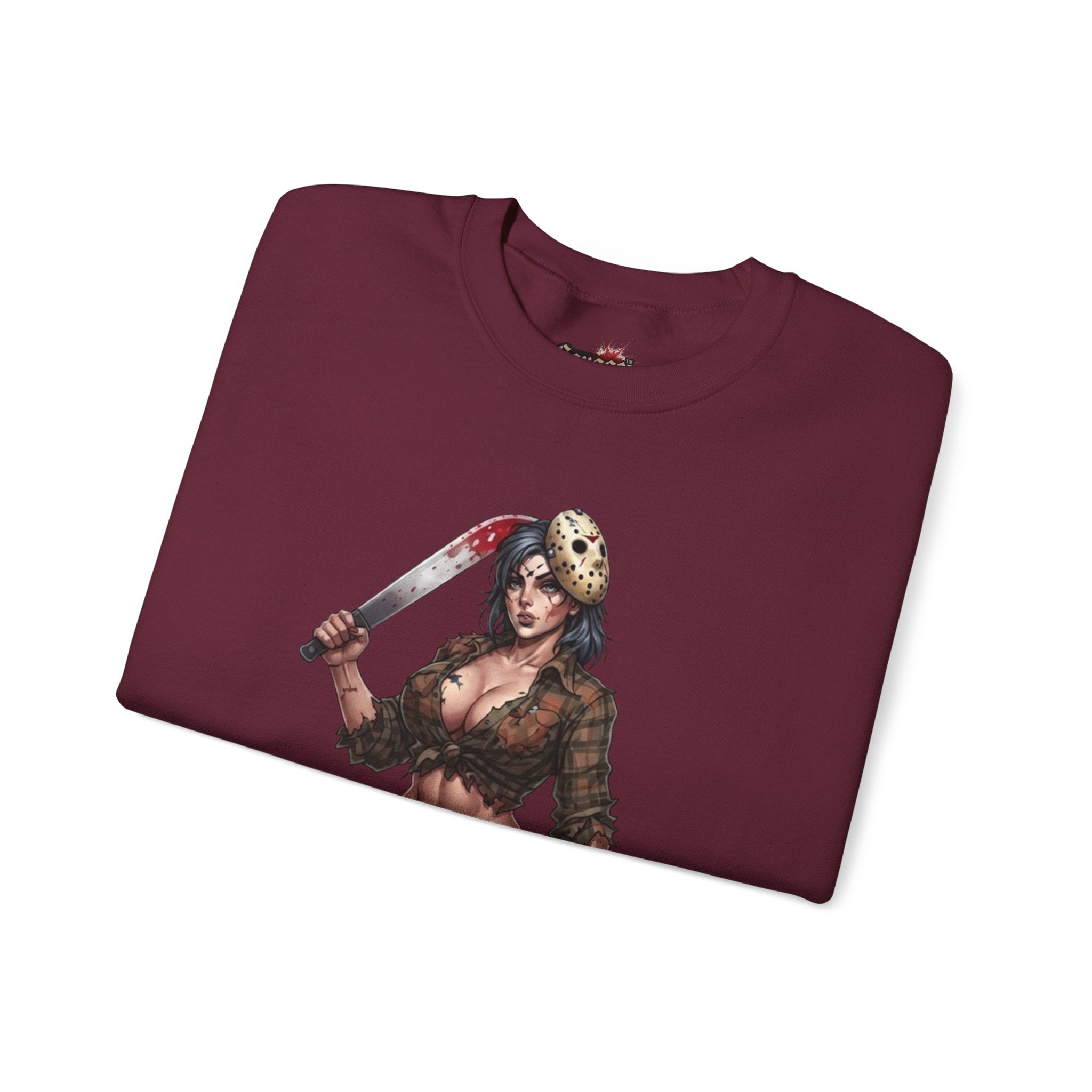 Savge By Nature Crewneck Sweatshirt — Savage Inx Pinup Horror Graphic