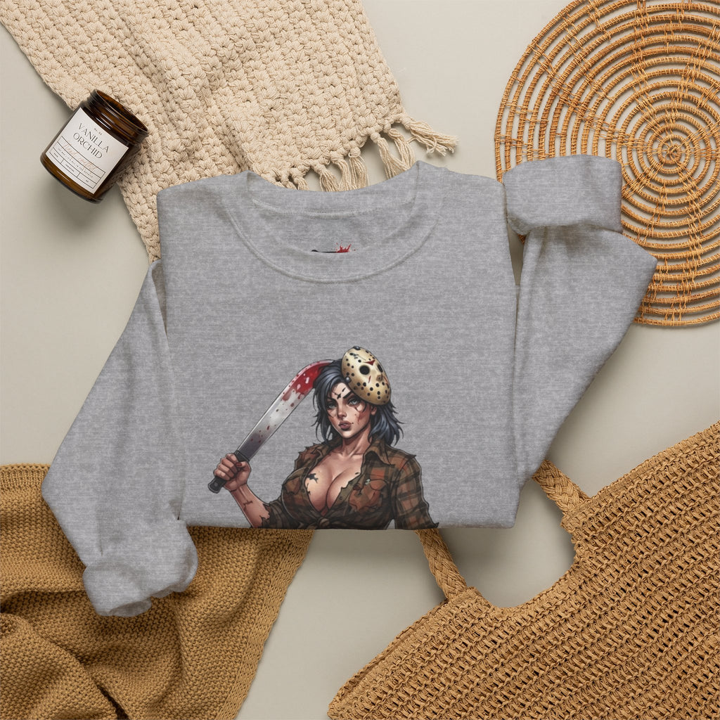 Savge By Nature Crewneck Sweatshirt — Savage Inx Pinup Horror Graphic