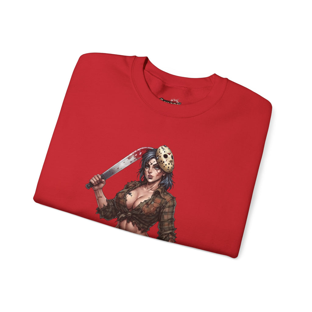 Savge By Nature Crewneck Sweatshirt — Savage Inx Pinup Horror Graphic